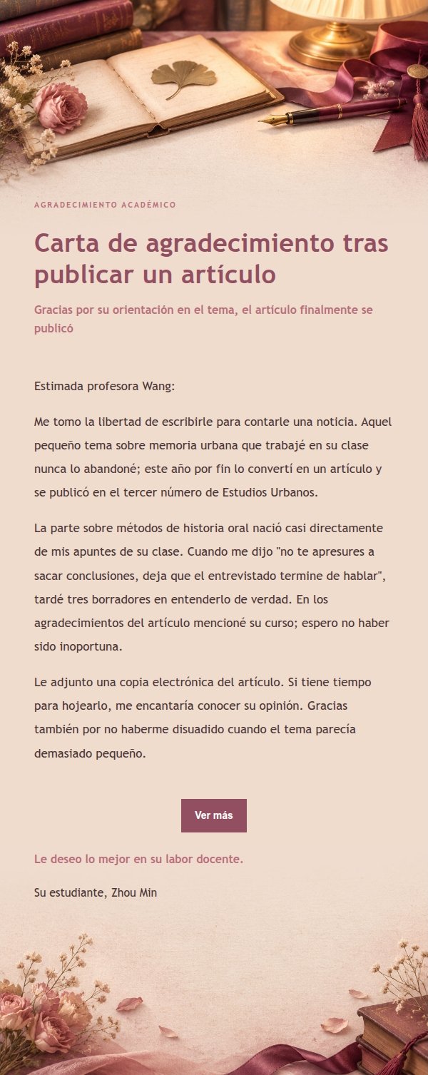 Carta de Disculpa y Agradecimiento a un Profesor con Estilo Editorial de Rosa 2