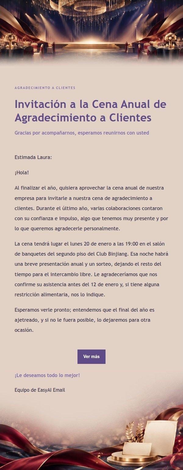 Invitación Anual en Lila Tinta 2