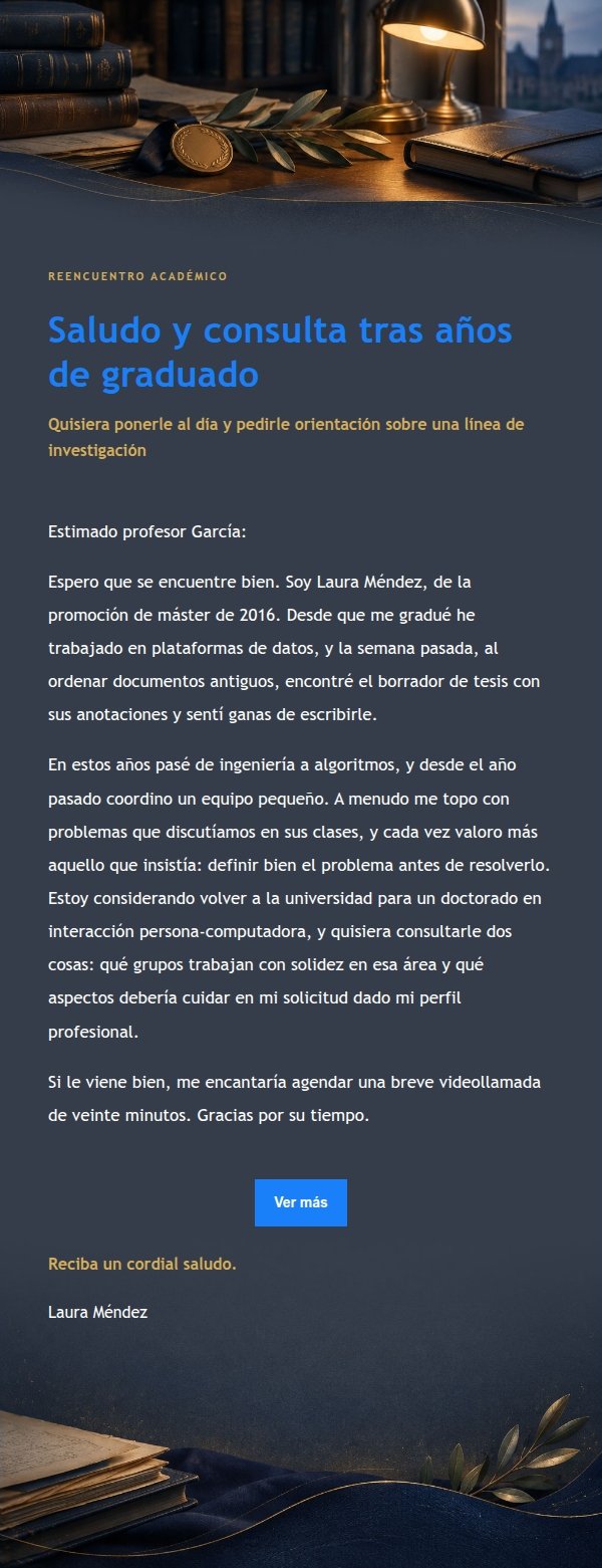 Carta Académica Azul Marino y Oro