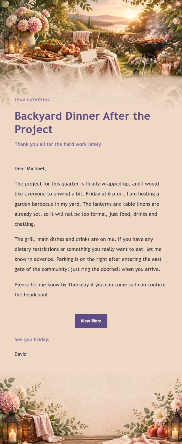 Lilac Garden Barbecue Invitation 2