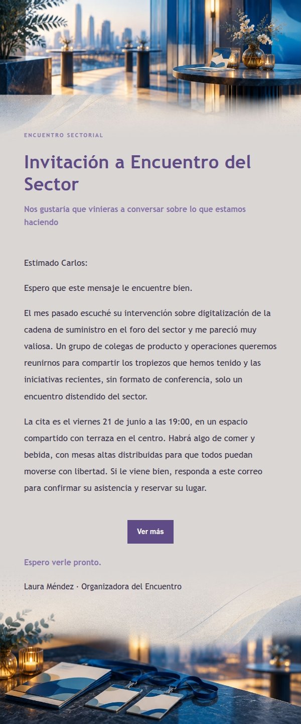 Invitación a Encuentro de Networking Lila Tinta