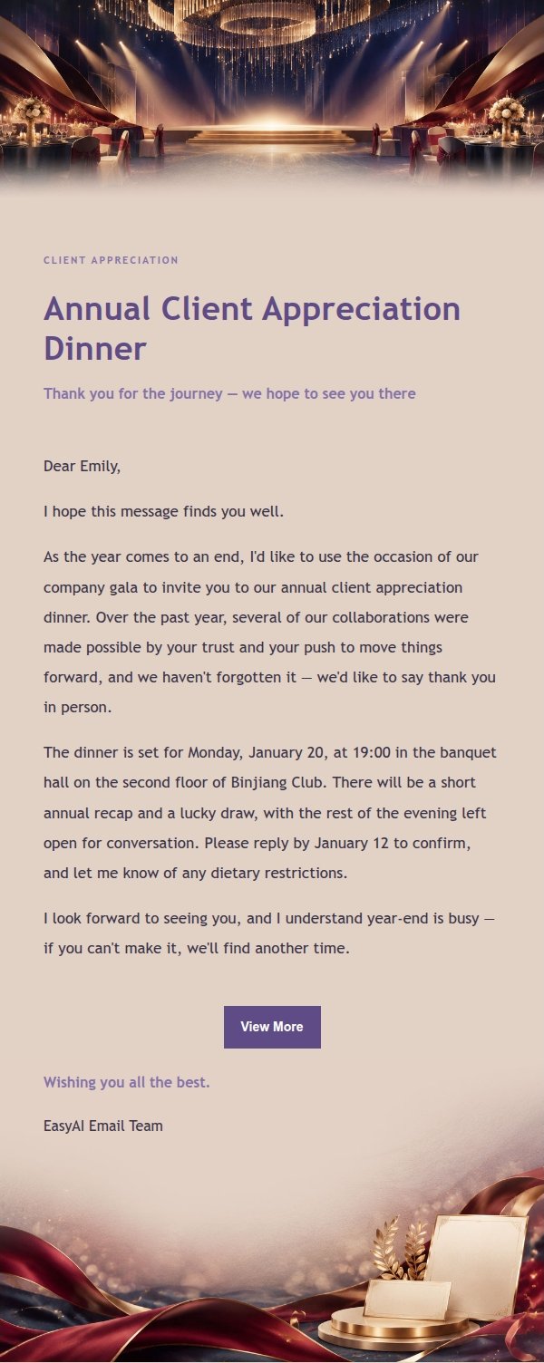 Lilac Ink Annual Gala Invitation 2