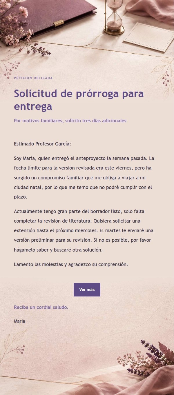 Carta de Límites y Peticiones en Tinta Lila 2