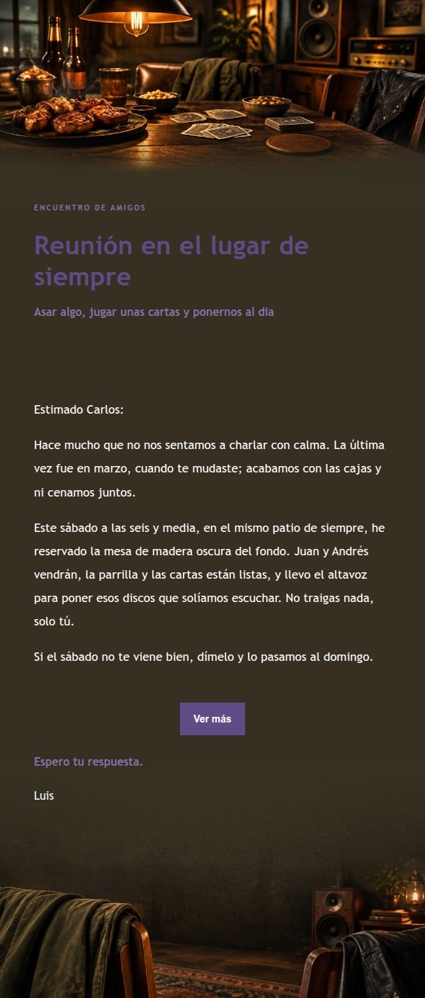 Invitación a Reunión de Amigos Estilo Lila Tinta