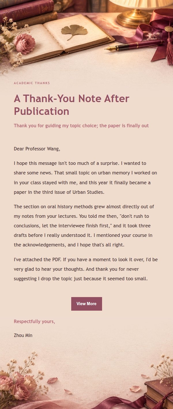 Rose Editorial Apology & Thank-You Letter to a Professor 2