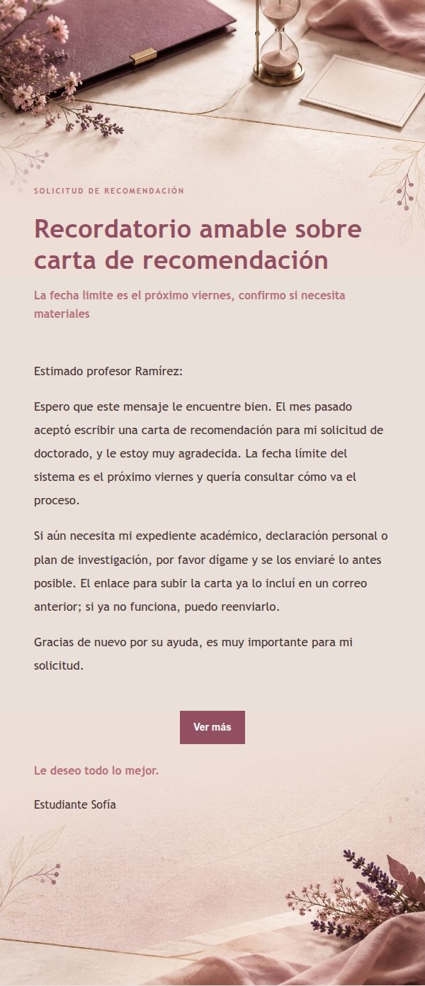 Recordatorio Cortés a Profesor Estilo Editorial Rosa 2