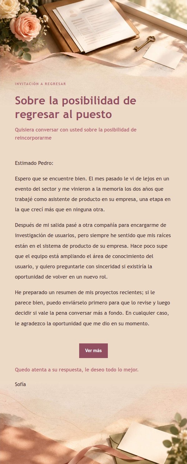 Solicitud de Reincorporación Estilo Editorial Rosa 2
