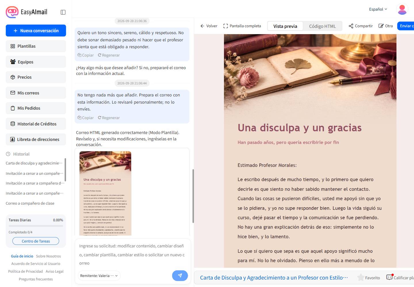 Cómo escribir un correo de agradecimiento y disculpa a un profesor después de años