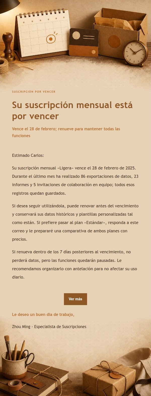 Recordatorio de Renovación Mesa de Ámbar 2