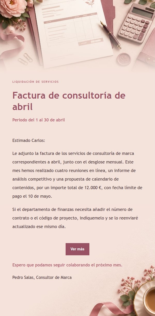 Factura con Estilo Recibo Floral 2