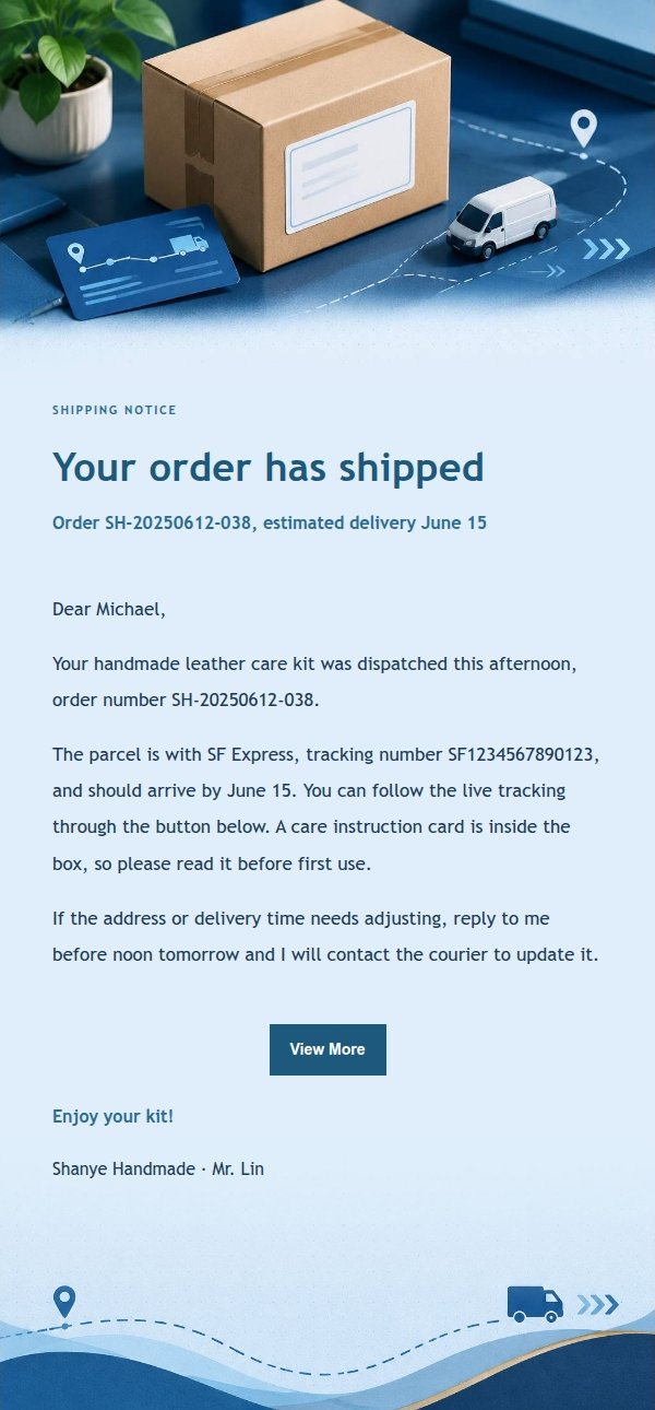 Navy Ledger Shipping & Delivery Notice