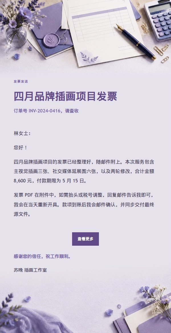 丁香纸品发票发送邮件