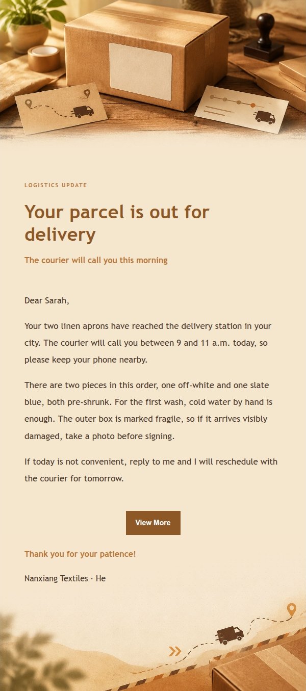 Amber Workbench Shipping Notice 2