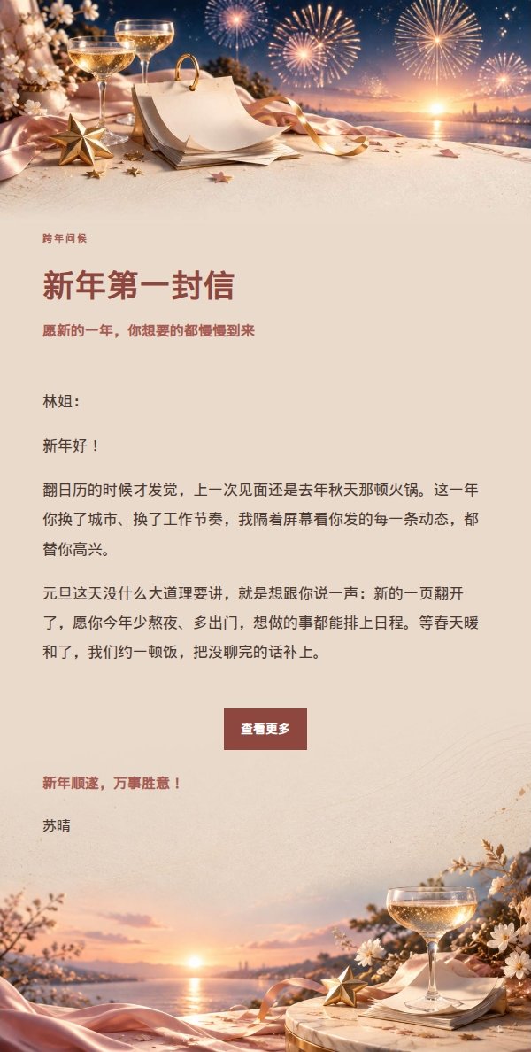 编辑美学新年祝福信