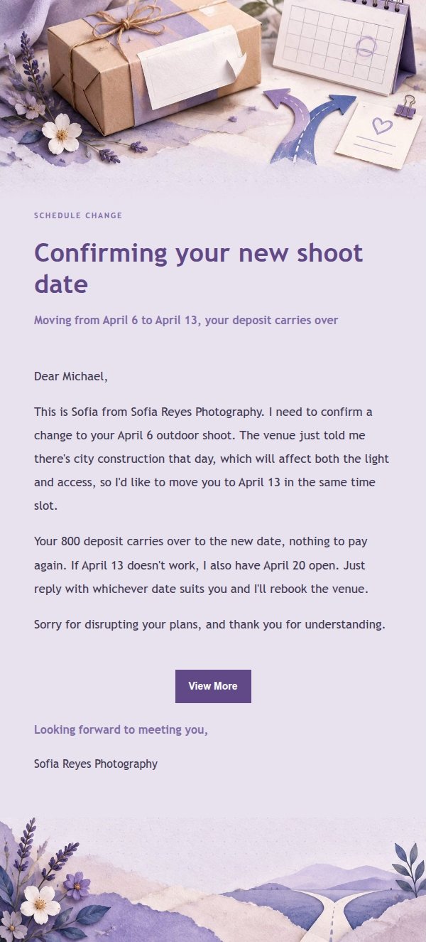 Lilac Paper Order Delay Notice 2
