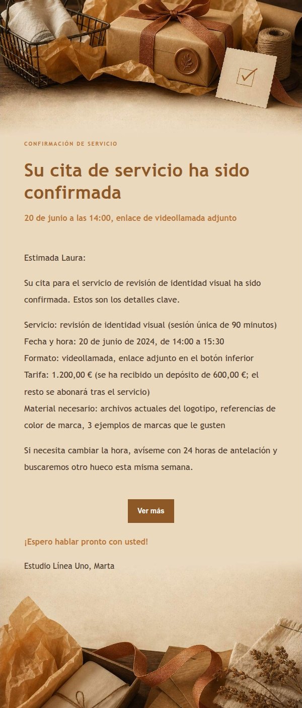 Confirmación de Pedido Taller Ámbar 2