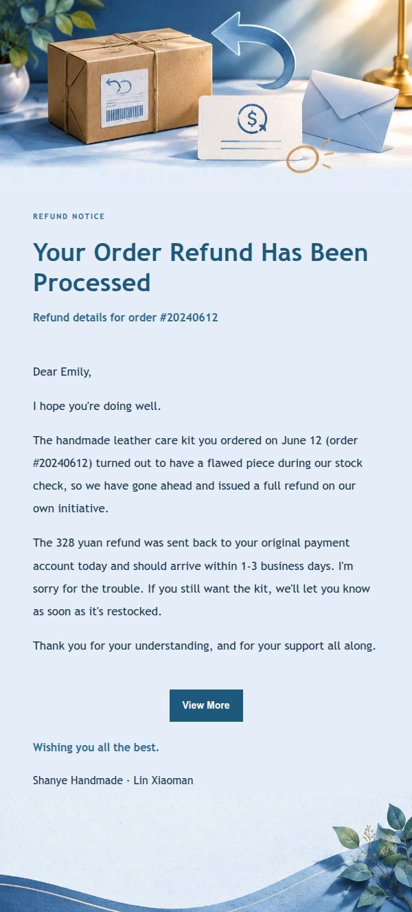 Navy Ledger Refund Notice Email