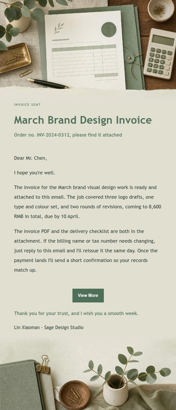 Sage Studio Invoice Email