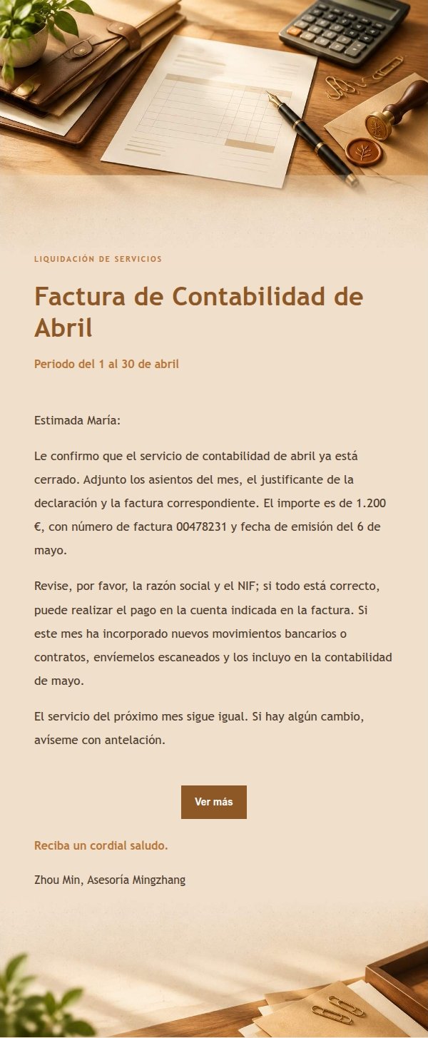 Factura de Correo Taller Ámbar 2