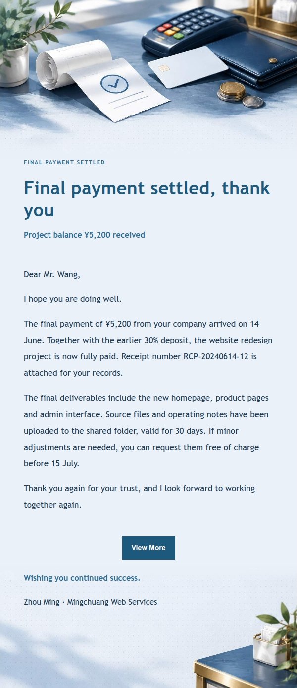 Navy Ledger Payment Receipt Email 2