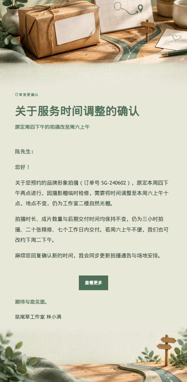 鼠尾草工作室订单延误变更通知 2