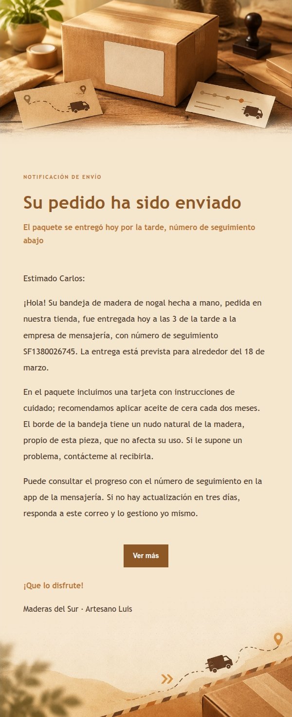 Notificación de Envío y Logística