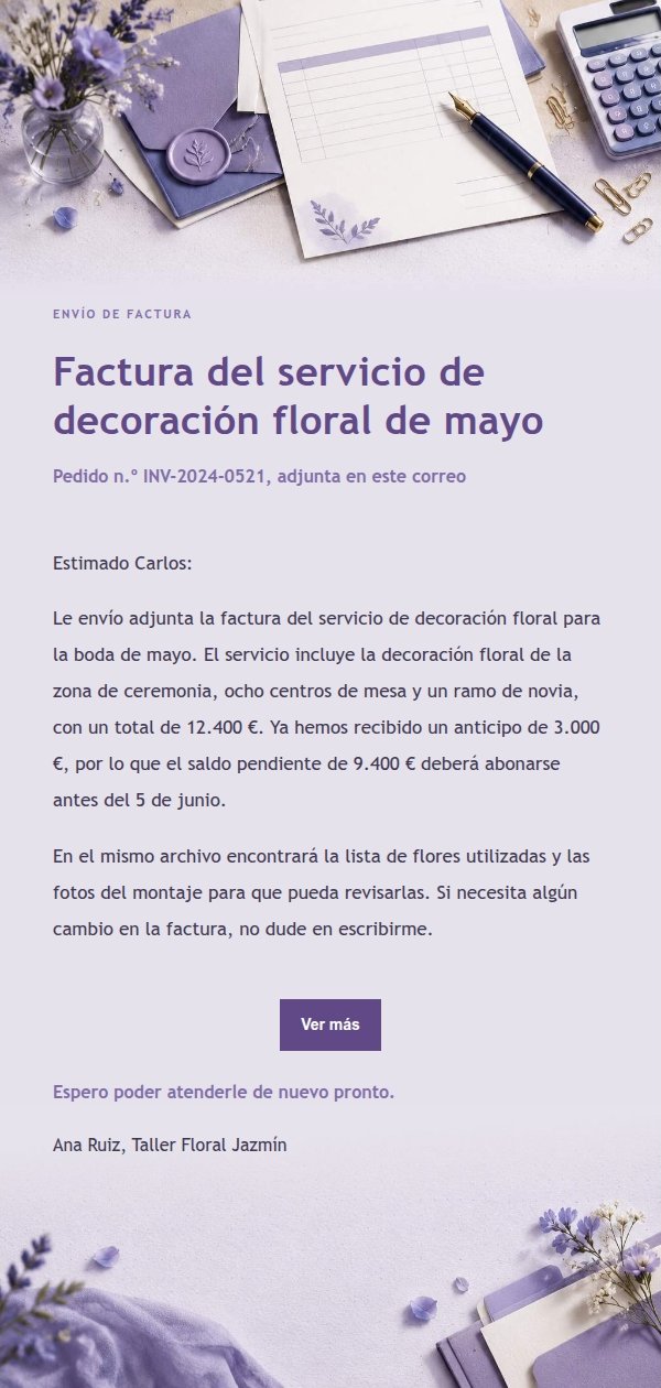 Factura de Papelería Lila 2