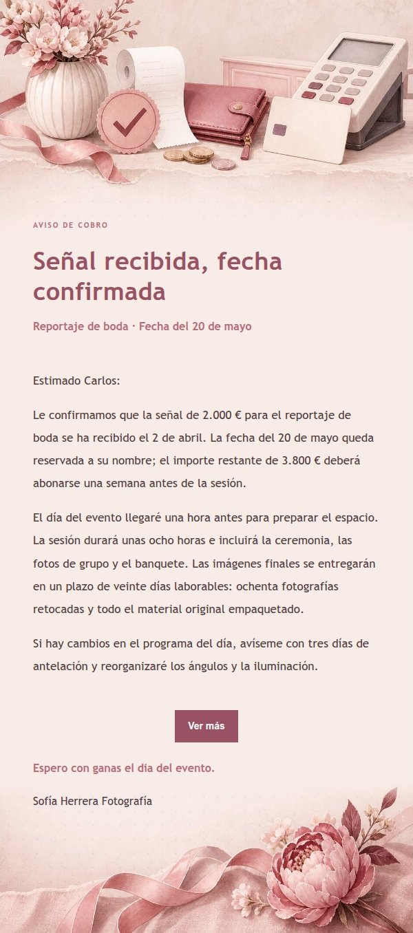 Recibo de Pago Estilo Rosa 2