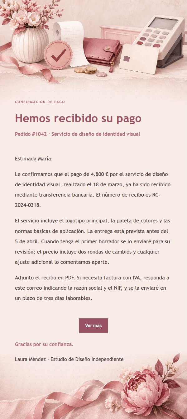Recibo de Pago Estilo Rosa