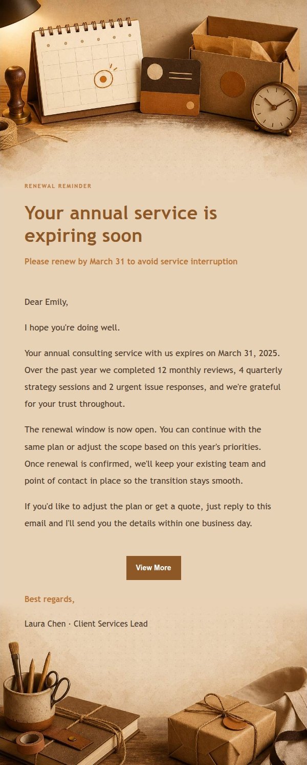 Amber Workbench Renewal Reminder