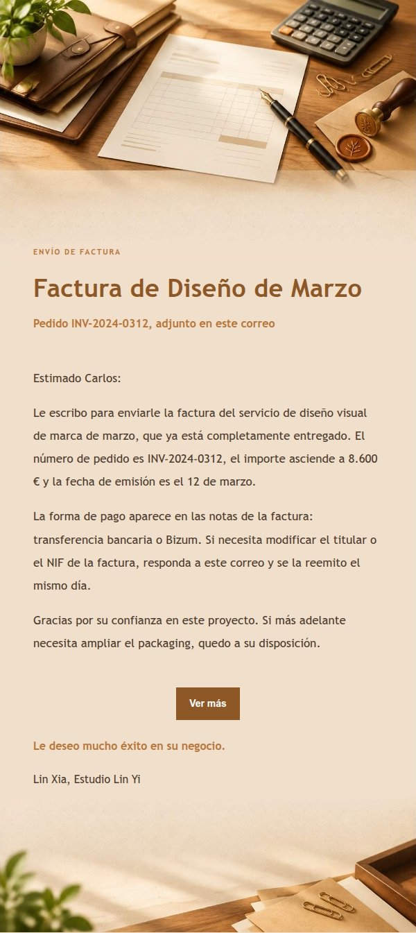 Factura de Correo Taller Ámbar