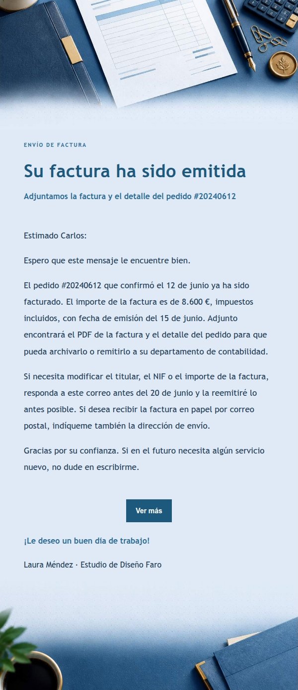 Factura de Envío Estilo Libro Contable Azul