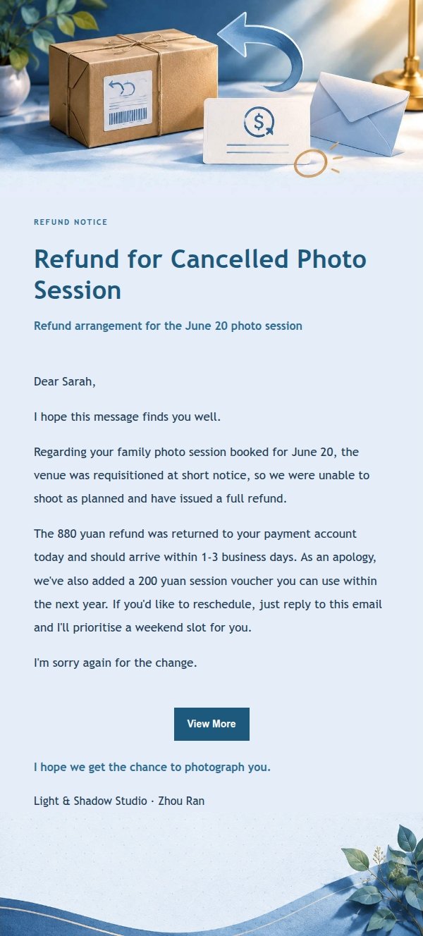 Navy Ledger Refund Notice Email 2