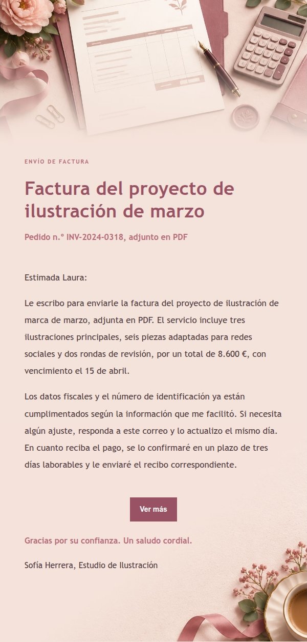 Factura con Estilo Recibo Floral