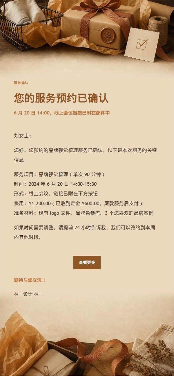琥珀工作台订单确认邮件 2