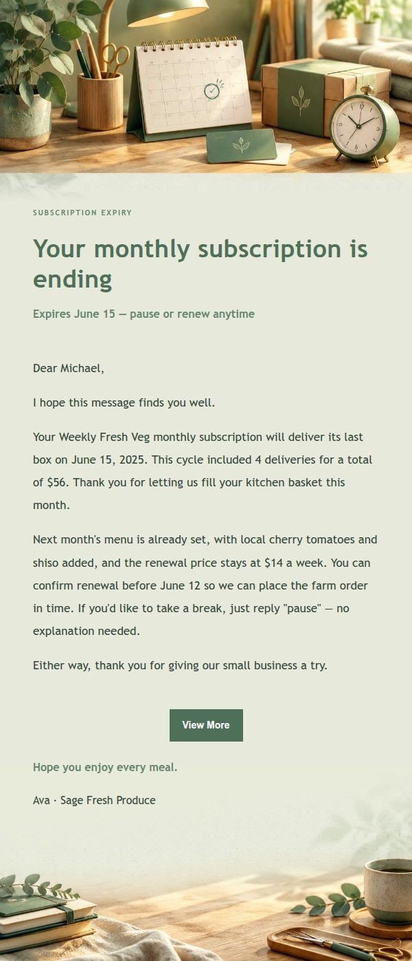 Sage Studio Renewal Reminder Email 2