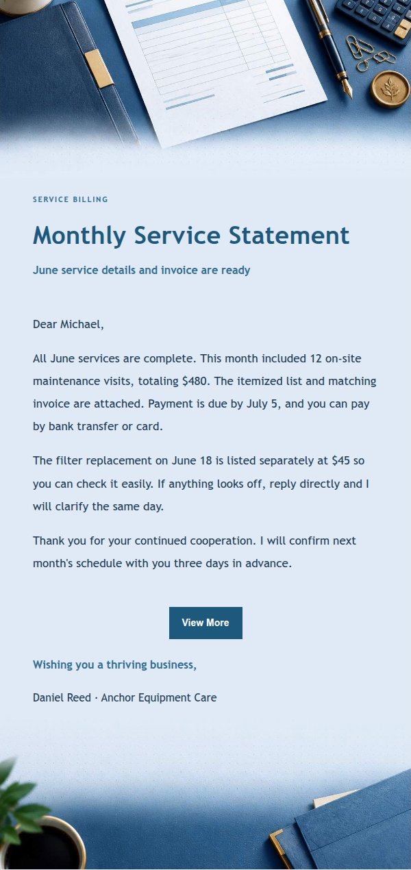Deep Navy Ledger Invoice Email 2