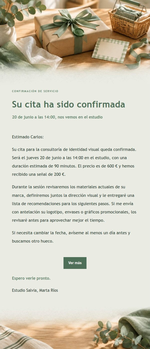Confirmación de Pedido Estudio Salvia 2