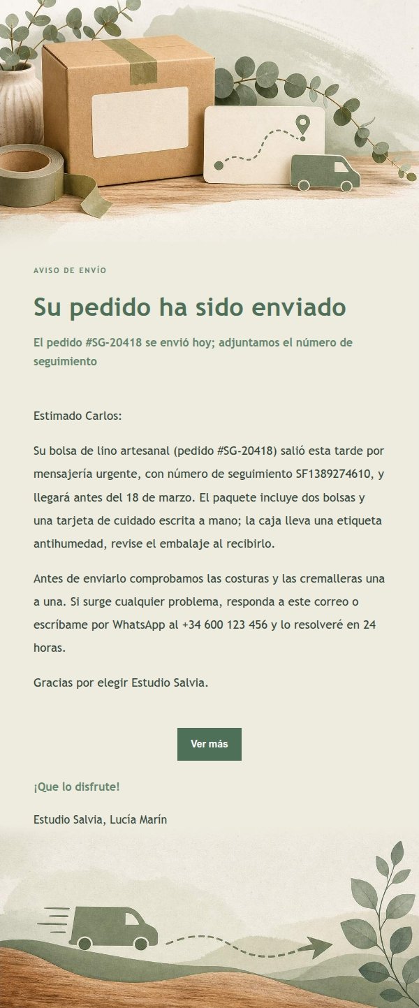 Aviso de Envío Estudio Salvia