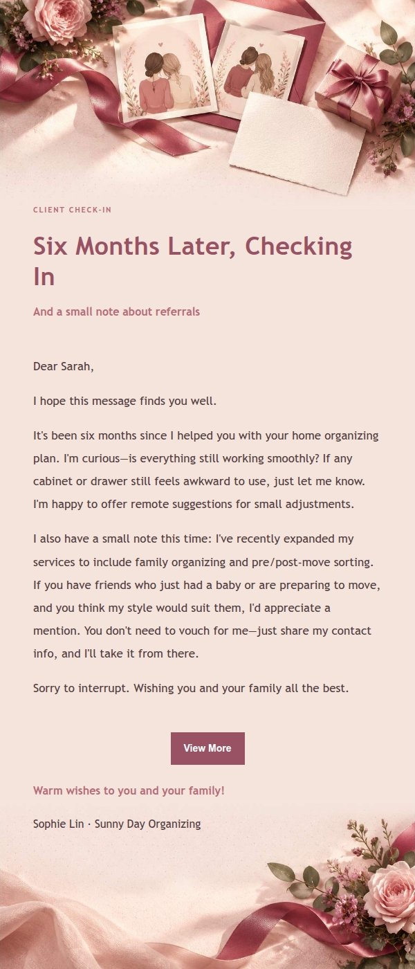 Rose Receipt Referral Request Email 2