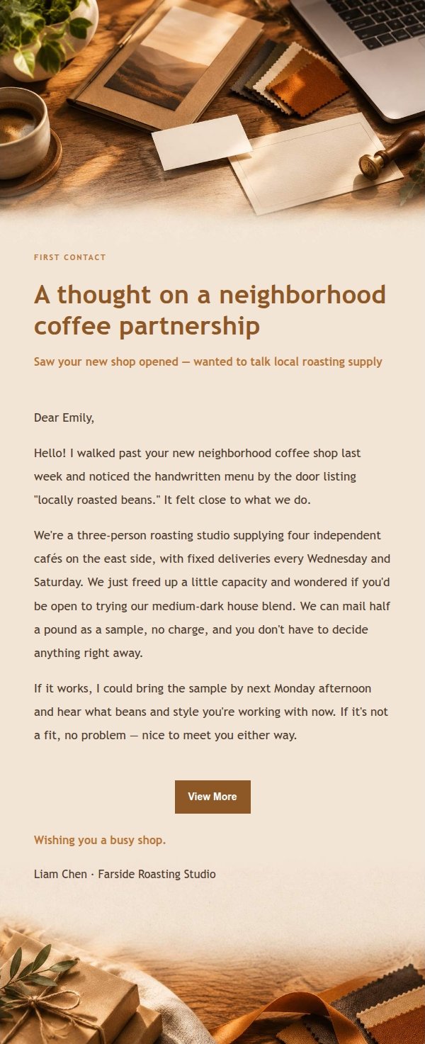 Amber Workbench Cold Outreach Email