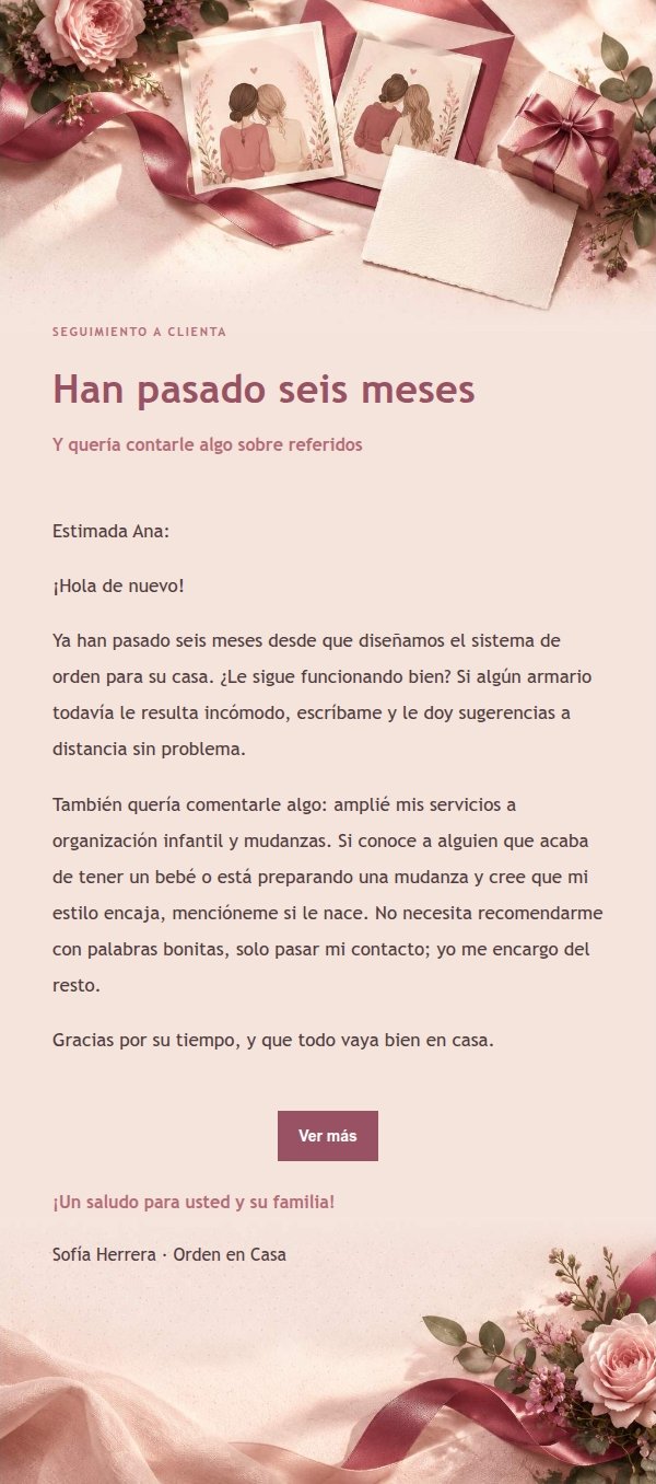 Invitación a Referidos Estilo Recibo de Rosa 2