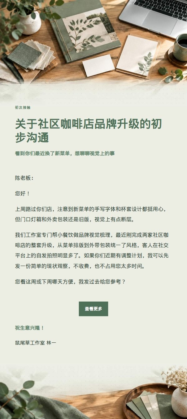 鼠尾草工作室冷邮件开发信