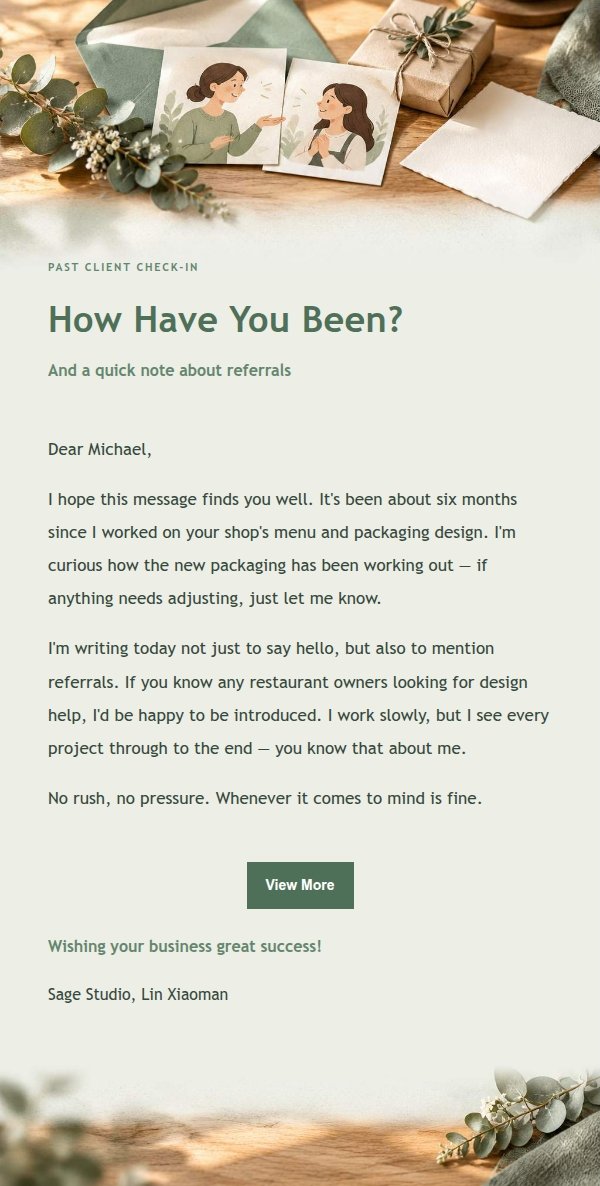 Sage Studio Referral Request Email 2