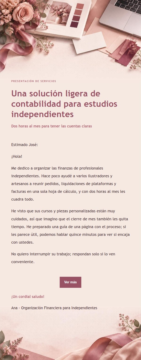 Carta de Prospección Estilo Recibo de Rosa 2