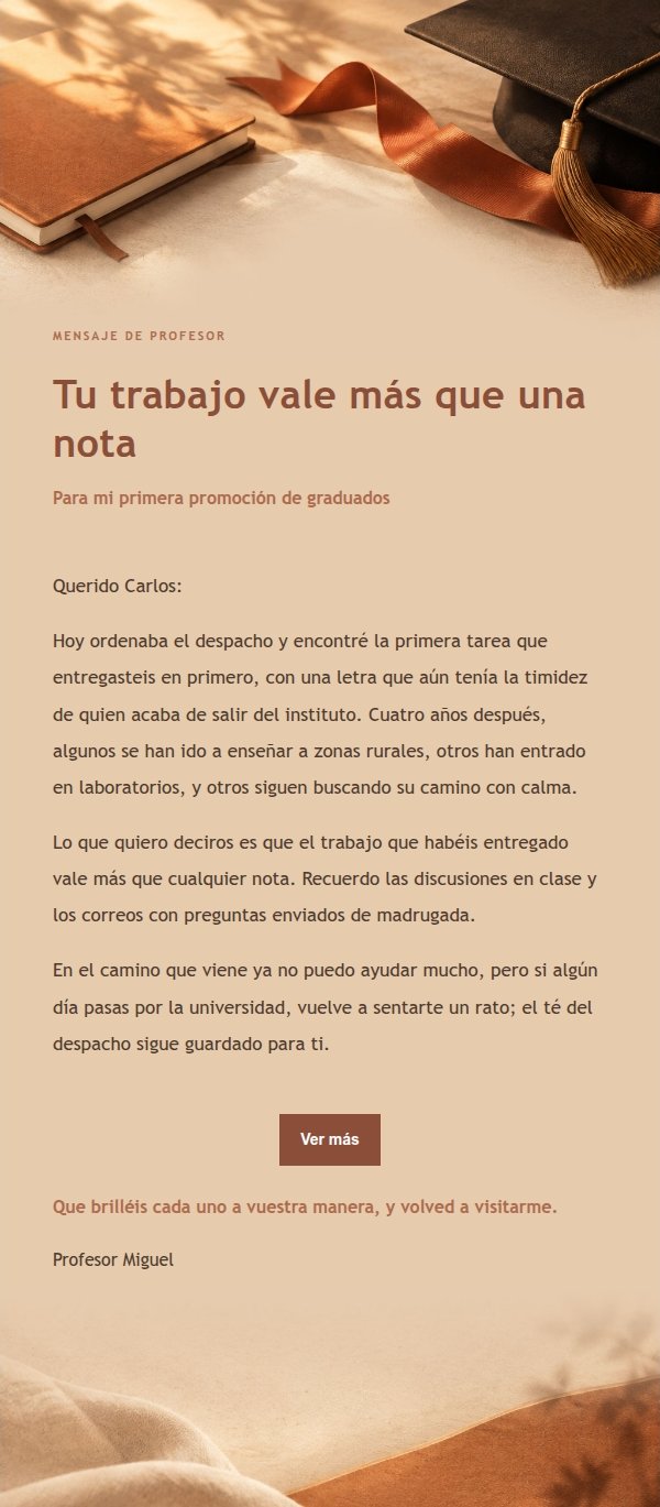 Carta de Felicitación de Graduación Estilo Terracota 2