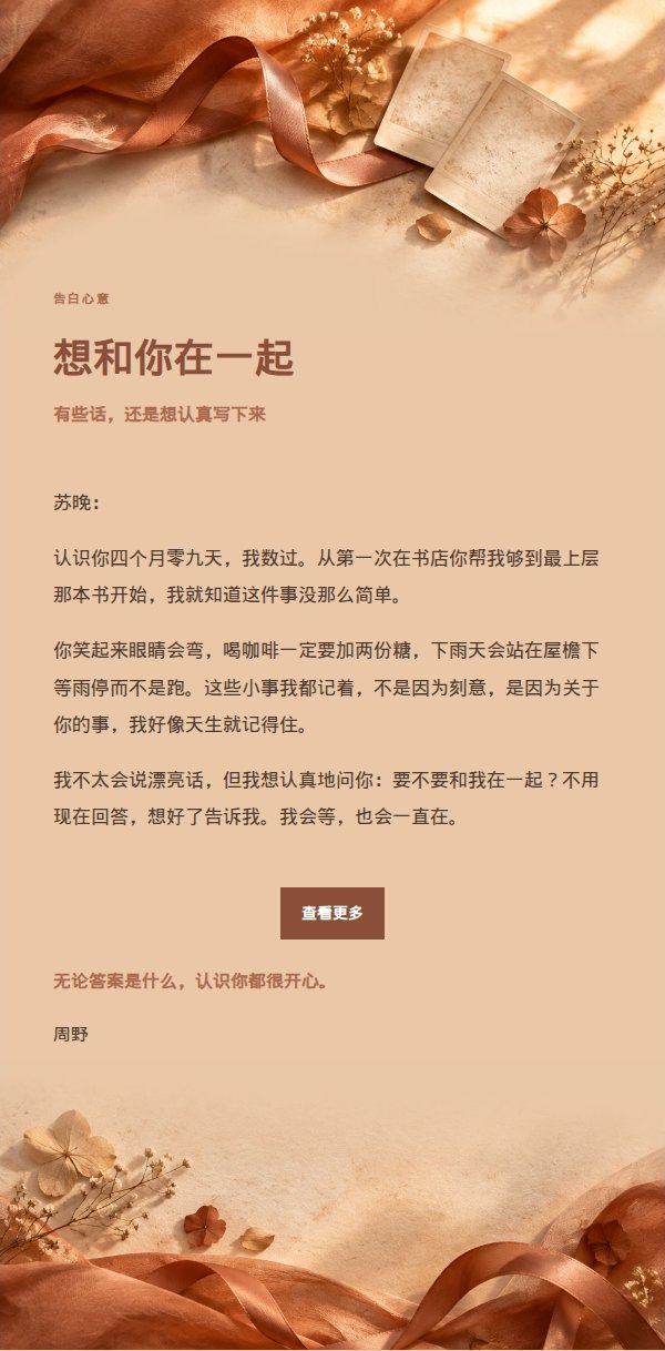 陶土奶油恋爱纪念信 2
