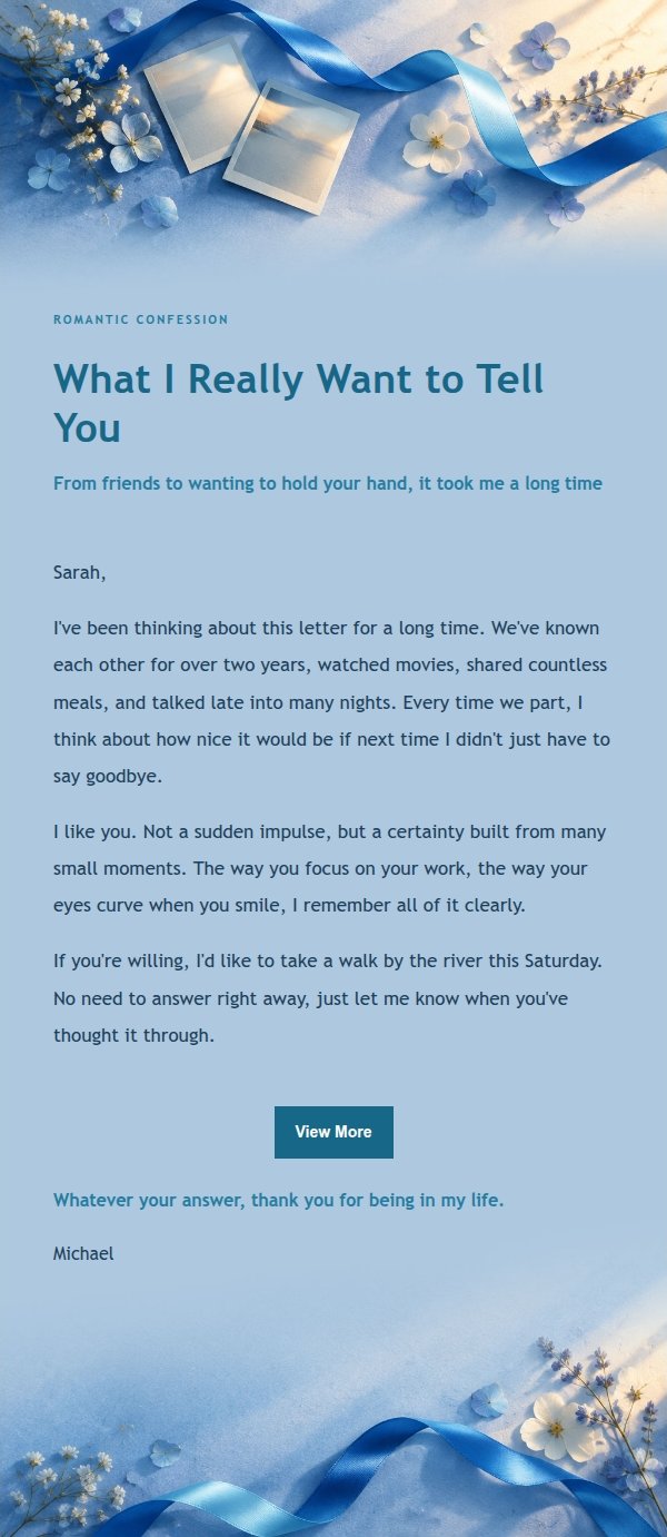 Cobalt Teal Love Anniversary Letter 2