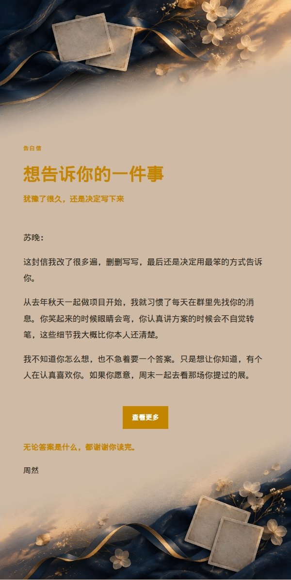 深蓝鎏金恋爱纪念信 2