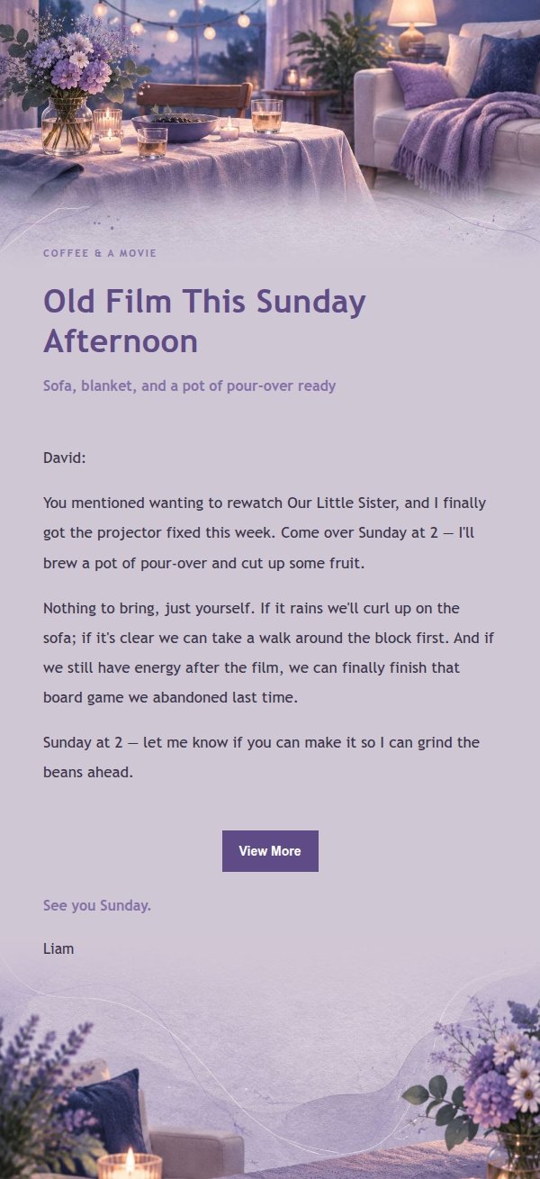 Lilac Ink Home Gathering Invite 2
